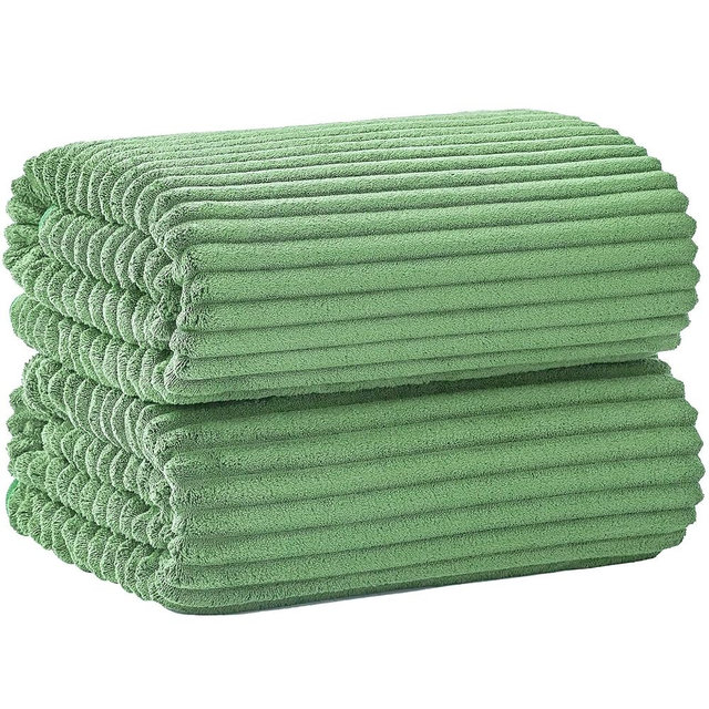 NALIVO Oversized Bath Sheets 40x80 Inches Extra Large Bath Towels for Adults Super Soft Quick Dry Highly Absobent Microfiber Shower Towels for Bathroom, Pool, Gym, Yoga Towel(Sage Green, 2Piece)