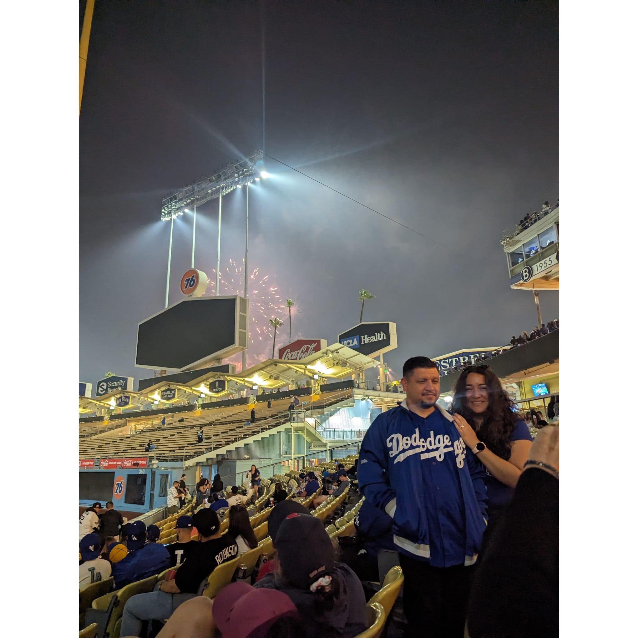 Engagement, Dodger Stadium, 4th of July