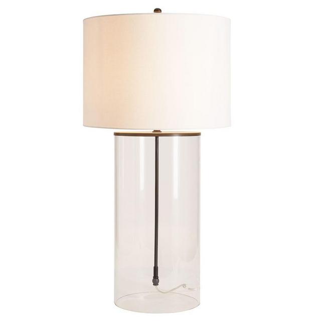 Aria 22.5" Tall Glass Table Lamp, Bronze