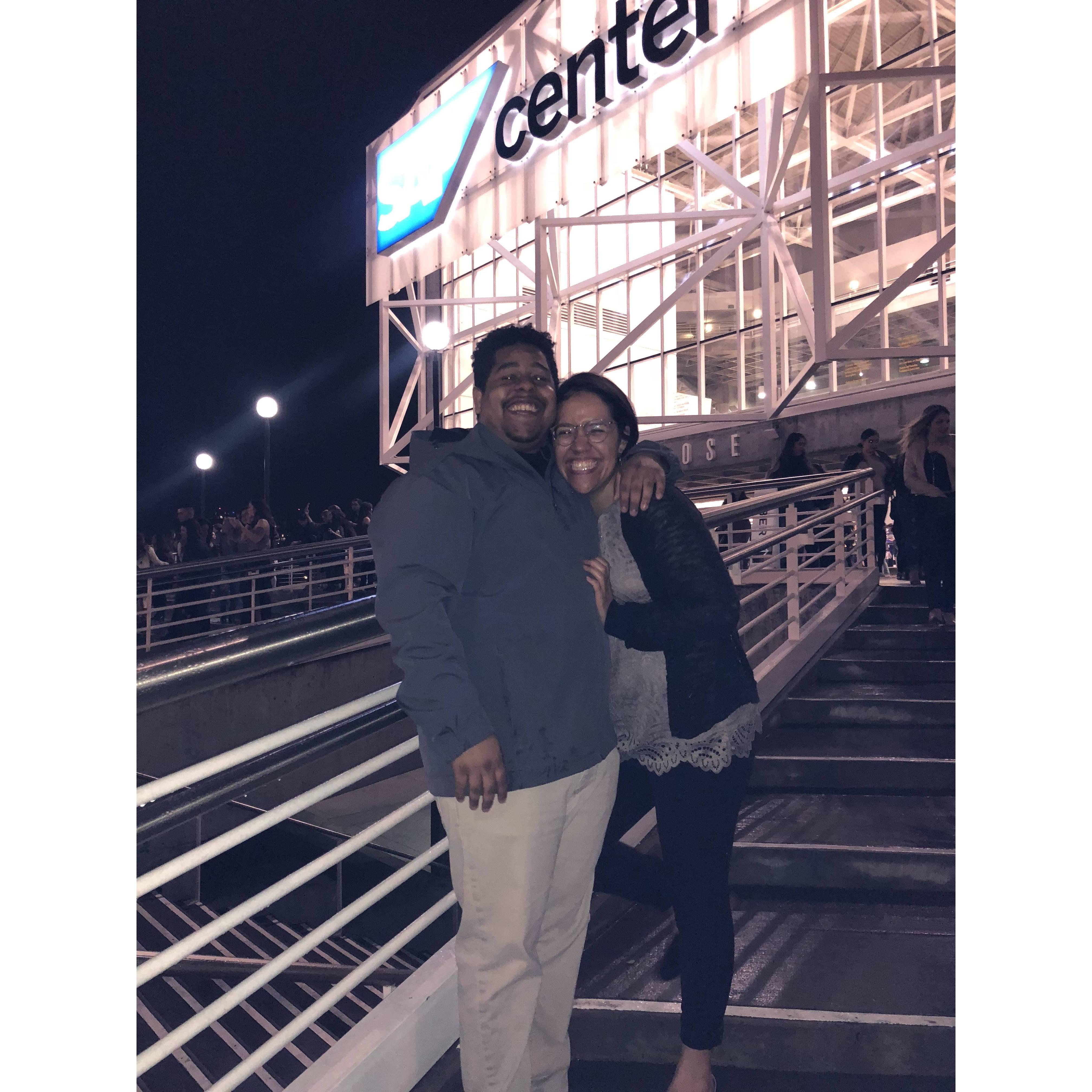 Our first of many concert through the years!