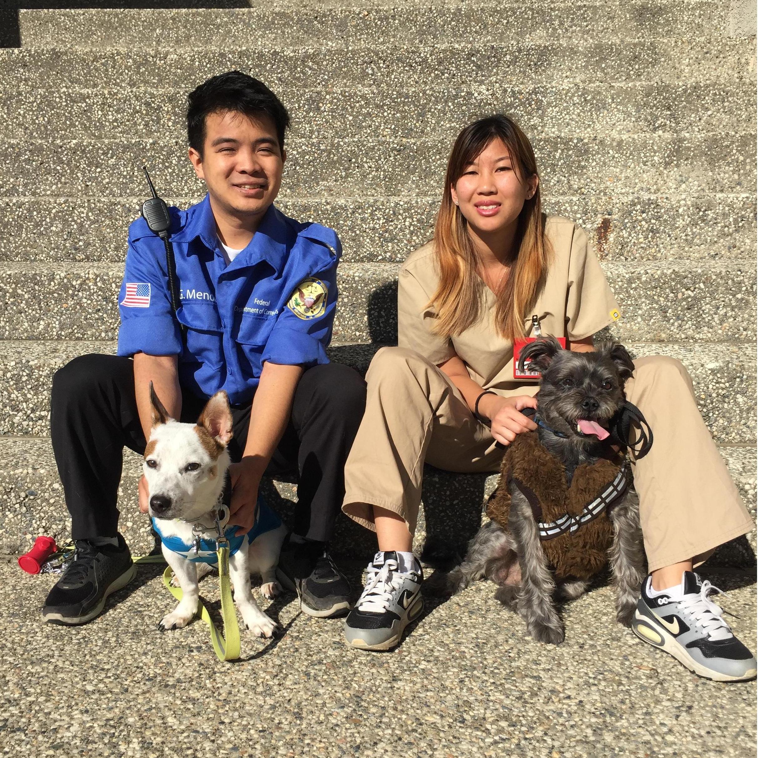 First and only time the whole family dressed up! Spencer (PO Mendez), Alexa (Soso), Shady (Chewbacca) and Kirk (Captain America). (October 2015)