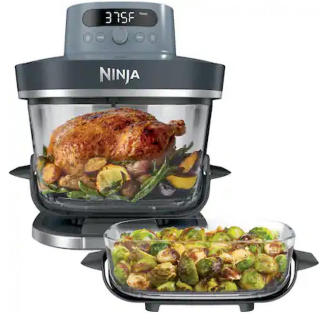 Ninja - Crispi Pro 6-in-1 Countertop Glass Air Fryer - Cyberspace