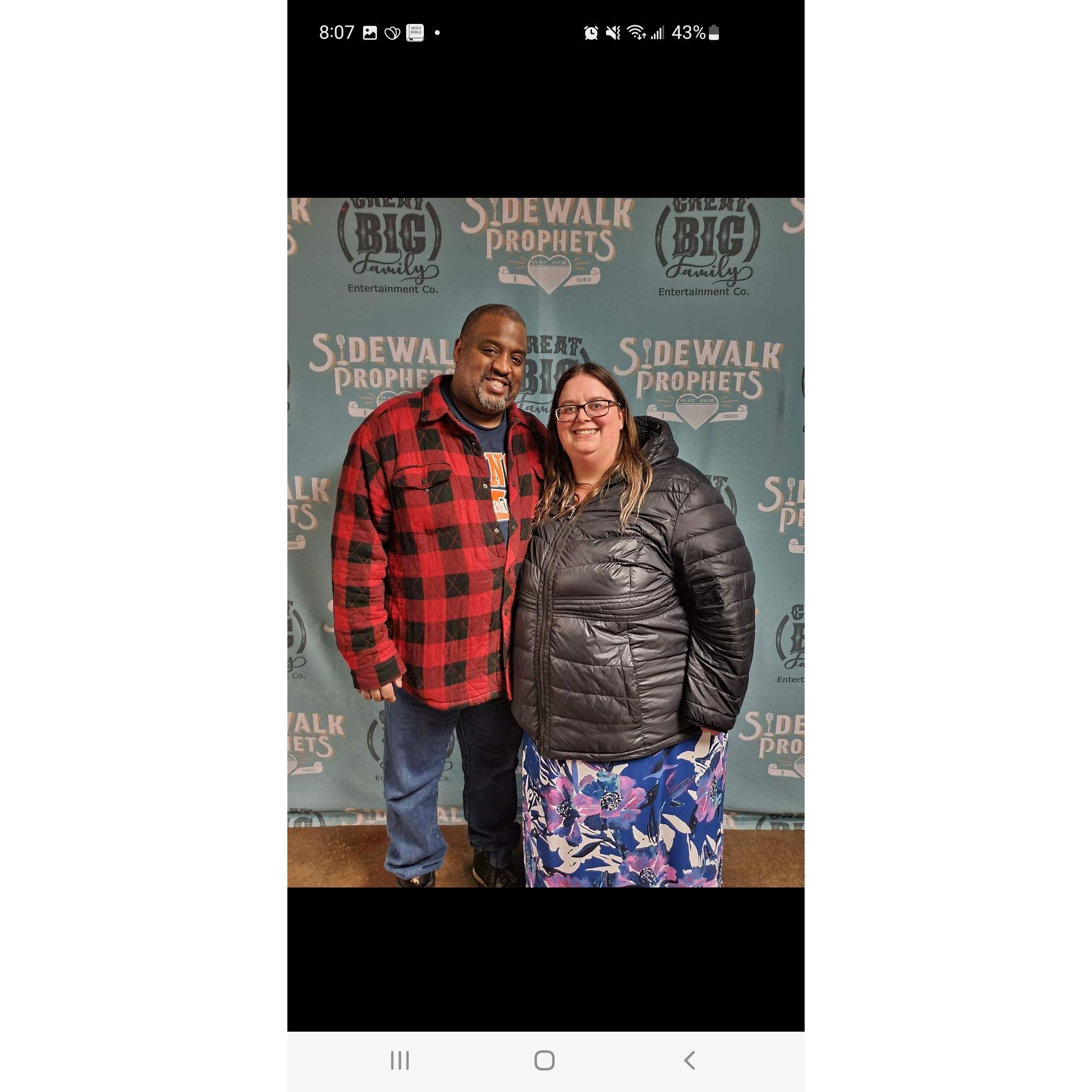 Seeing one our favorite bands....Sidewalk Prophets in Valparaiso, IN