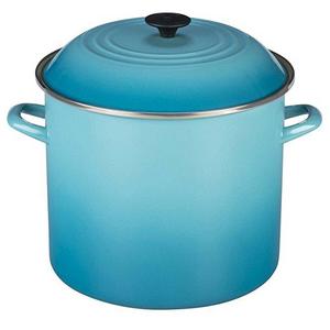 Le Creuset Enamel-on-Steel 8-Quart Covered Stockpot, Caribbean