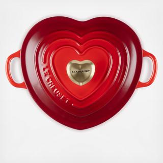 Shallow Heart Cocotte with Heart Knob
