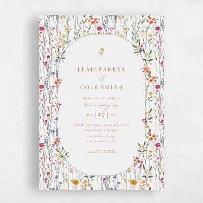 Smoke, Grey Wedding Invitation - Agave Portrait