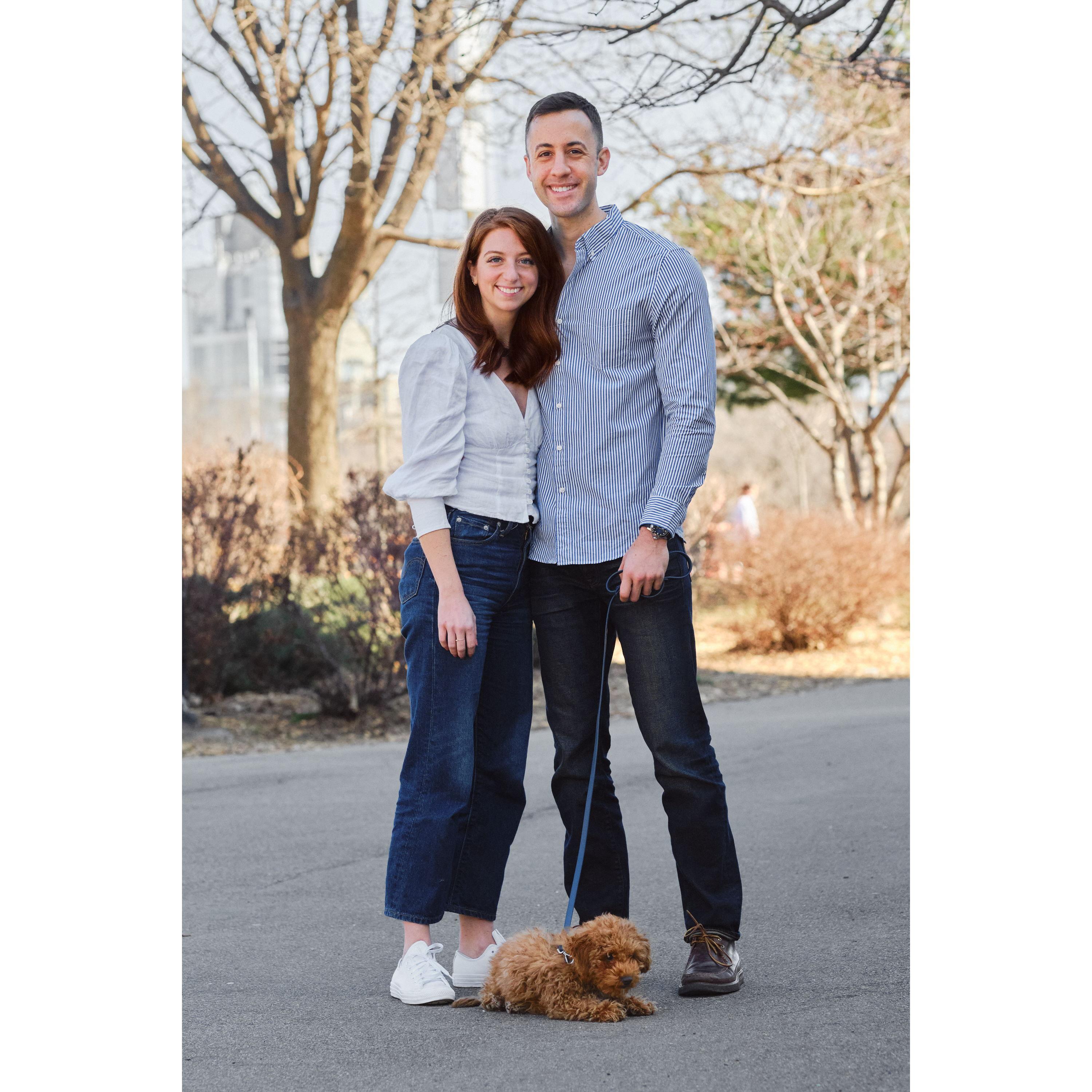 Our first family photos (Louie was a little shy)