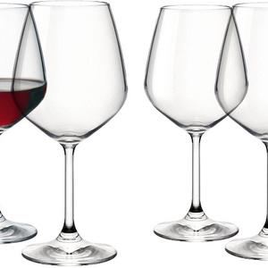 Paksh Novelty Italian Red Wine Glasses - 18 Ounce - Lead Free - Wine Glass Set of 4, Clear