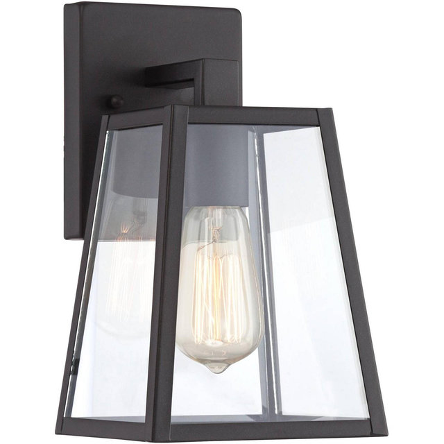 John Timberland Arrington Modern Outdoor Wall Light Fixture Mystic Black 10 3/4" Clear Glass for Post Exterior Barn Deck House Porch Yard Posts Patio