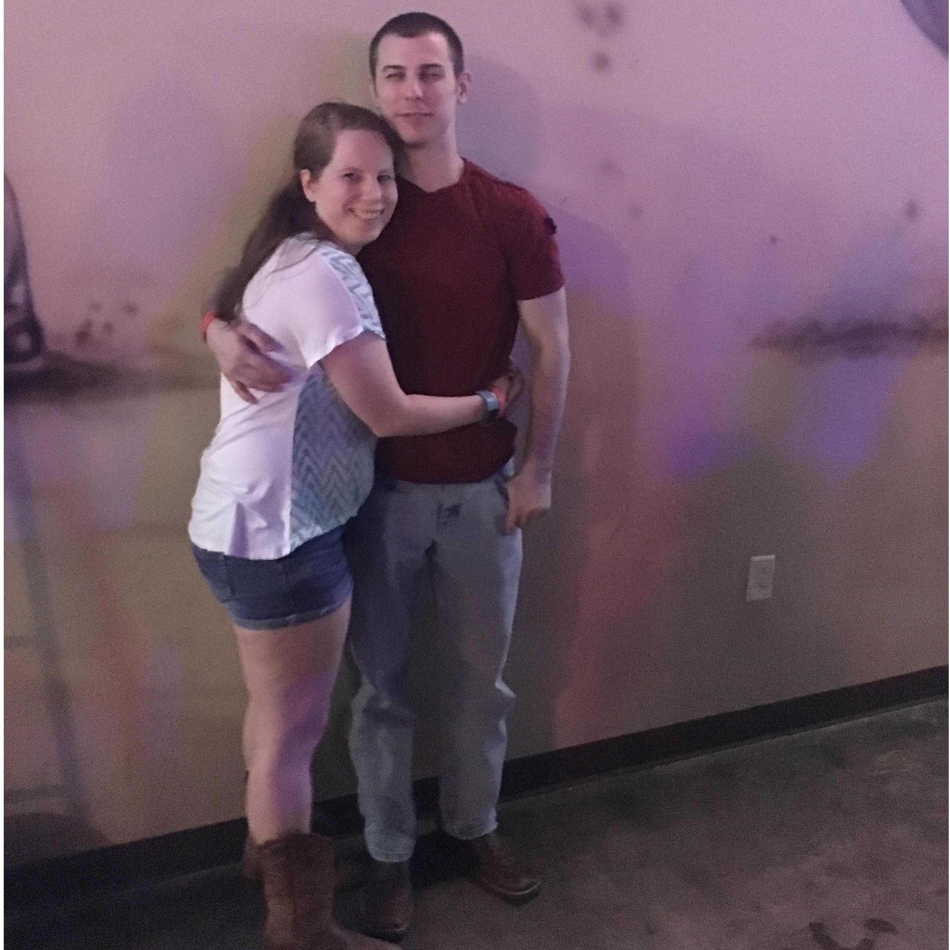 One of our very first dates, when he would travel to Lubbock after work on his days off.