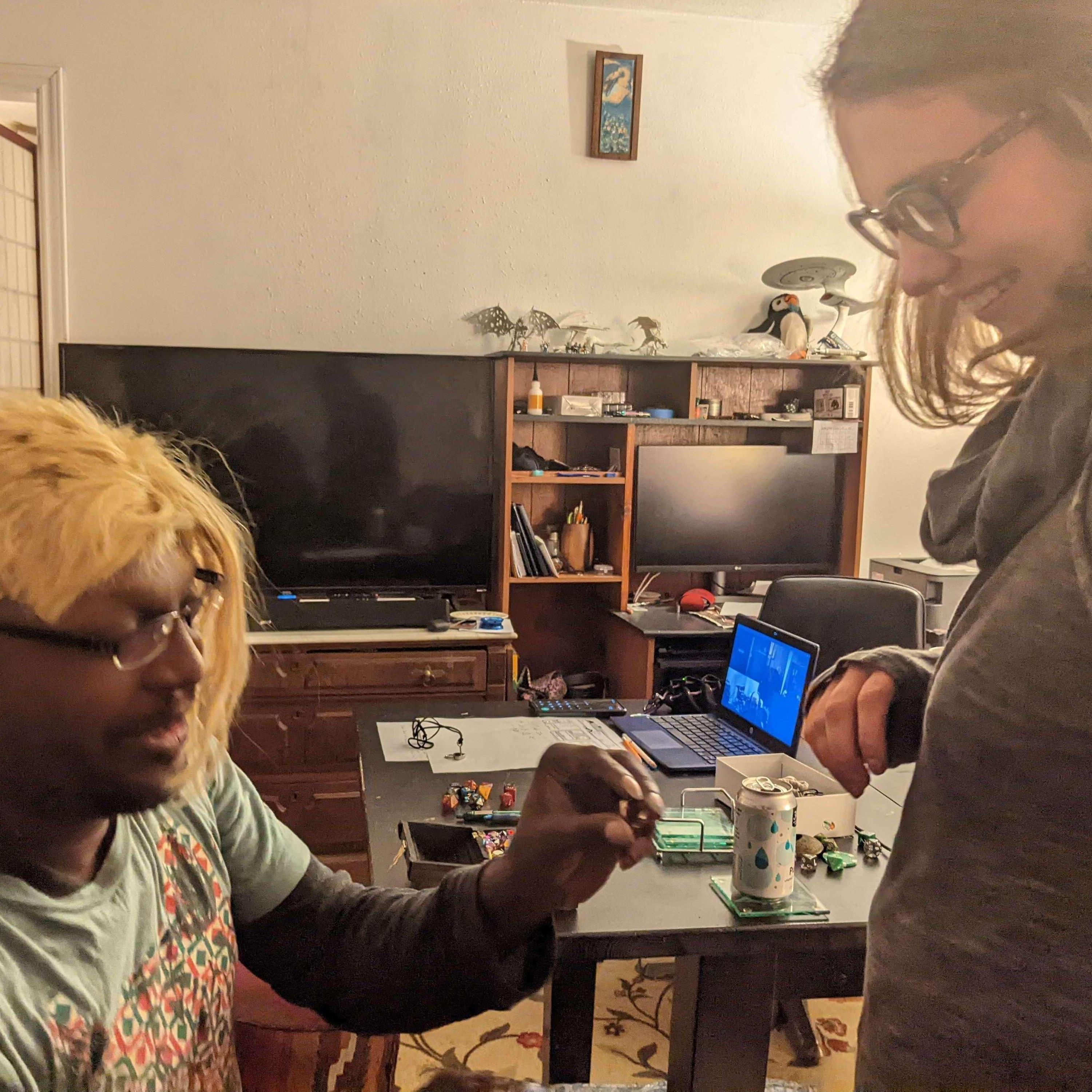 Paul proposed to Mary in October of 2022, acting as character based on Link from Legend of Zelda and guesting in her weekly Dungeons and Dragons session for an in-game roleplayed proposal!