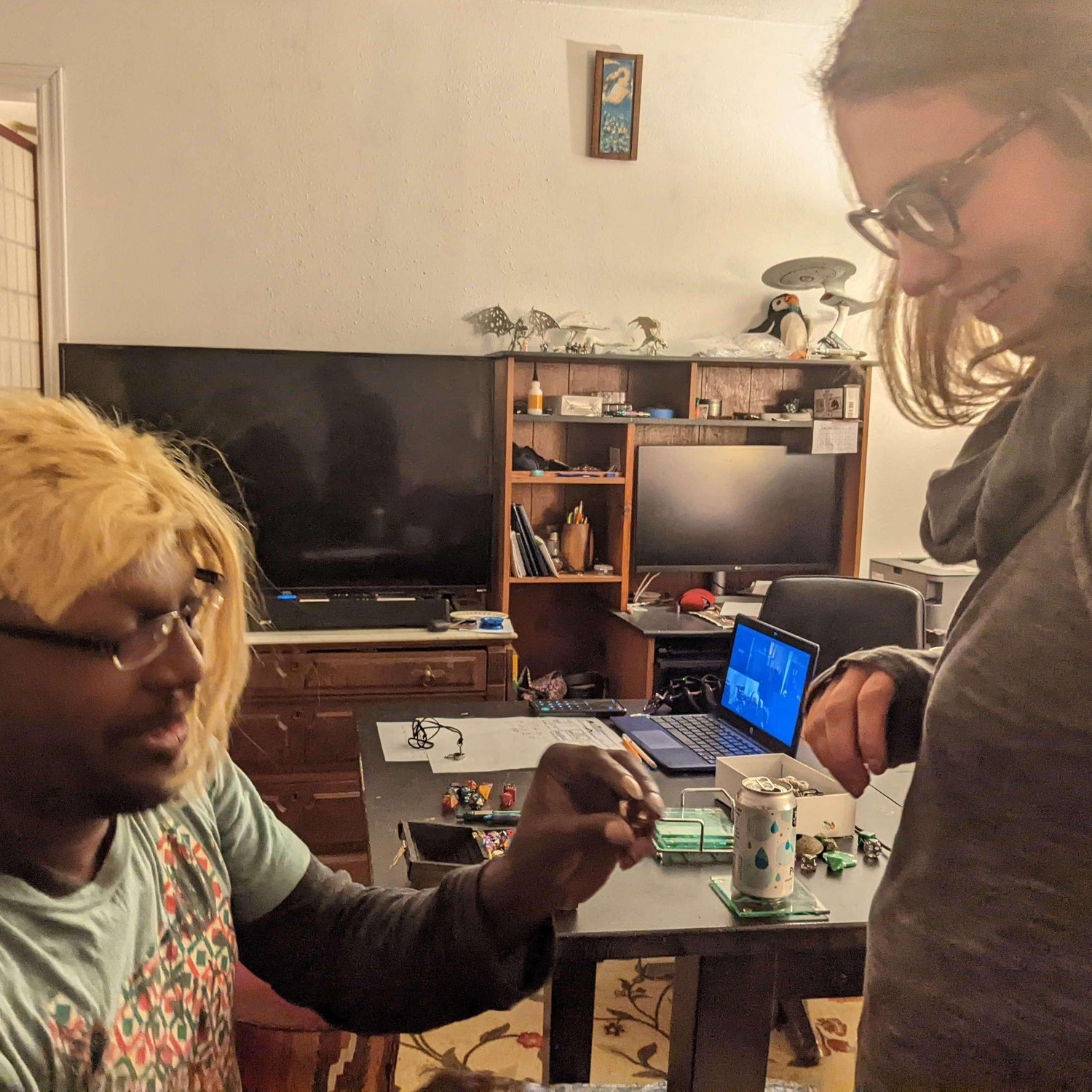 Paul proposed to Mary in October of 2022, acting as character based on Link from Legend of Zelda and guesting in her weekly Dungeons and Dragons session for an in-game roleplayed proposal!