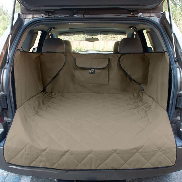 FrontPet Extra Wide Quilted Dog Cargo Cover for SUV Universal Fit for Any Animal. Durable Liner Covers and Protects Your Vehicle, Extended Width, Tan