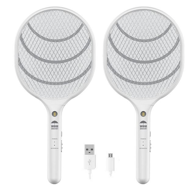 Himalayan Glow Bug Zapper Rechargeable Racket, Electric Fly Swatter, 3,000 Volt, USB Charging Cable - 2 PCS