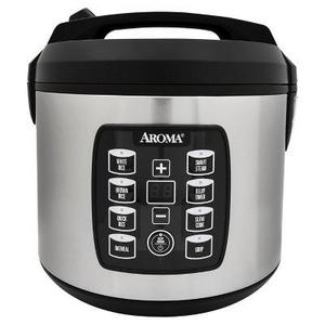 Aroma 20 Cup Digital Multicooker & Rice Cooker - Stainless Steel