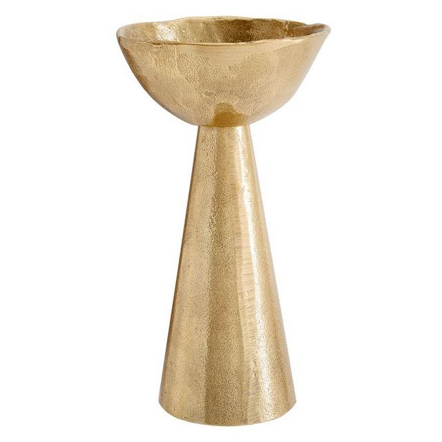 Rough Cast Brass Pillar Holder, Small
