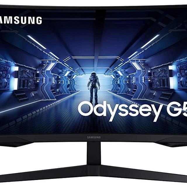 SAMSUNG 27-Inch Odyssey G5 Gaming Monitor with 1000R Curved Screen, 144Hz, 1ms, FreeSync Premium, QHD (LC27G55TQWNXZA), Black