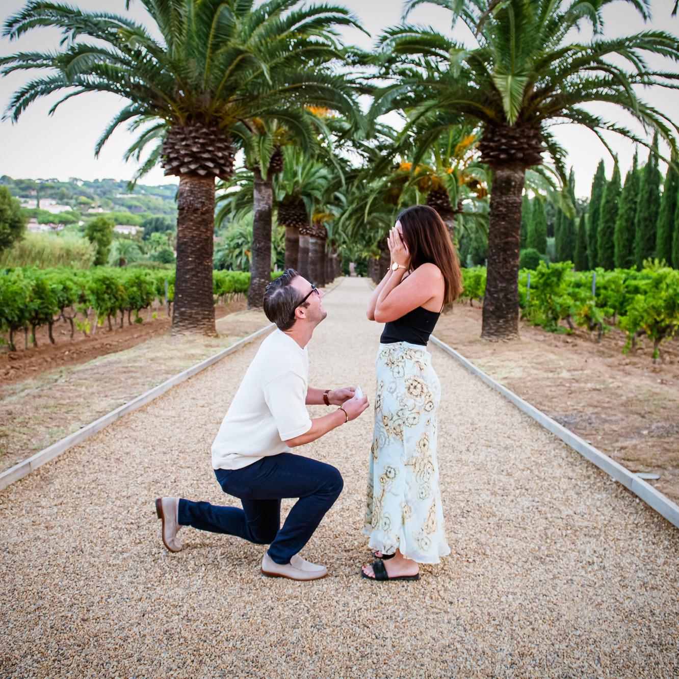 Jack proposed in Saint Tropez, France.