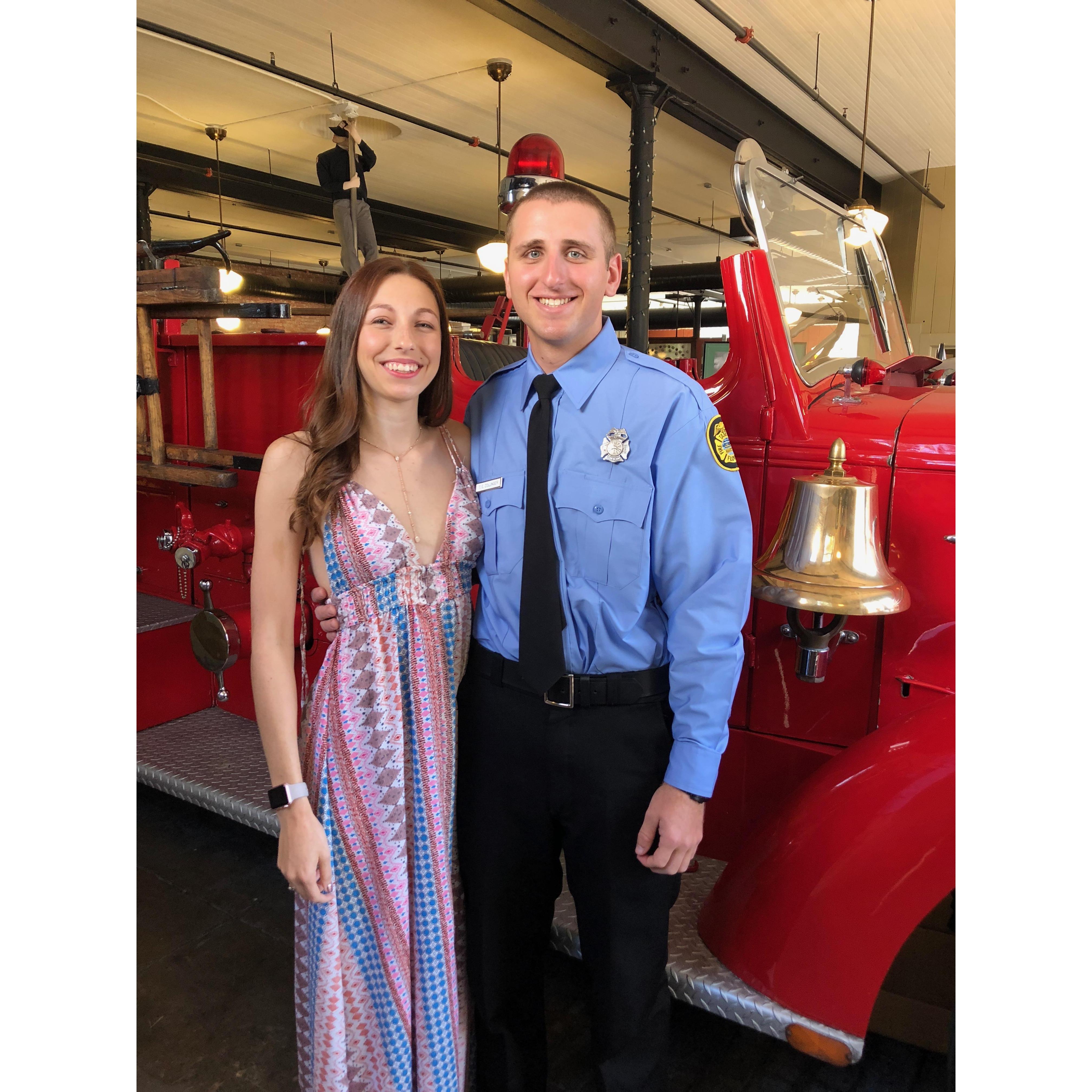 Tim's hiring ceremony for the City of Tampa Fire Department, 2018