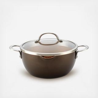 Porcelain Enamel Covered Straining Casserole