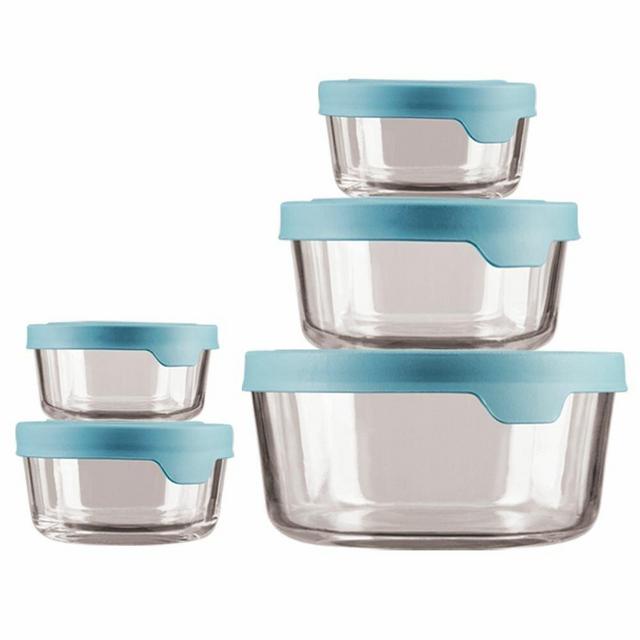 TrueSeal Glass 5 Container Food Storage Set