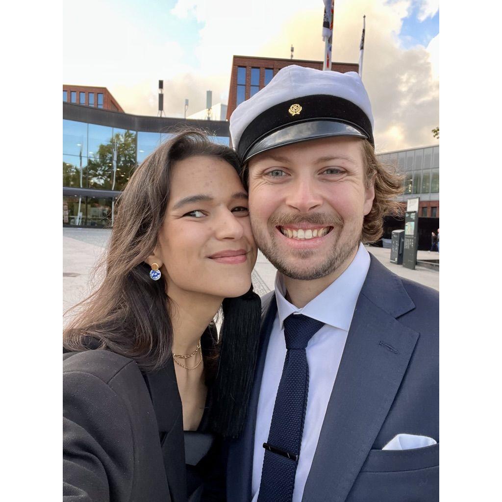 Kyle's master's graduation at Aalto University in Helsinki. October 2023