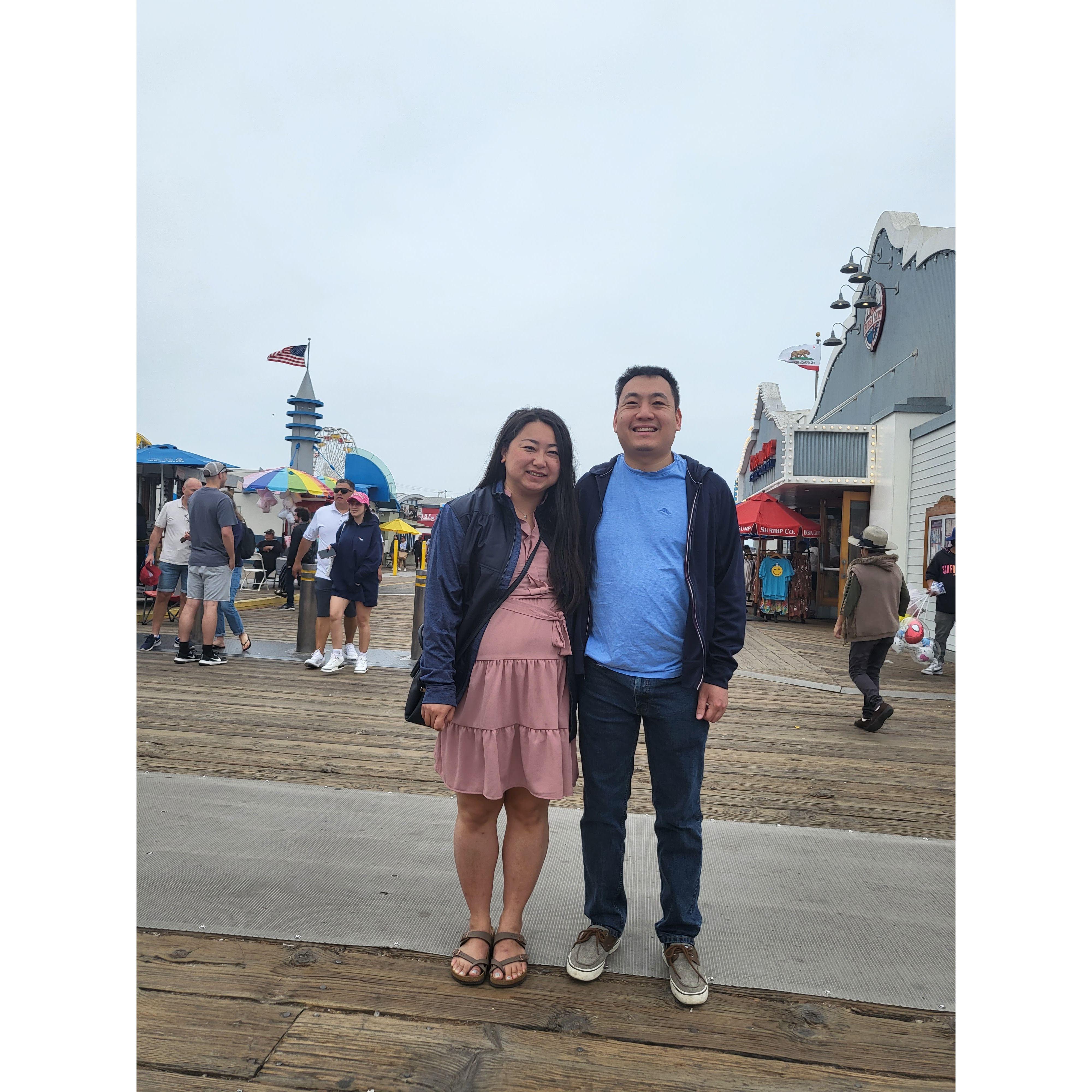 Visiting California to see Jane's sister Dana. Taking in the Santa Monica Pier