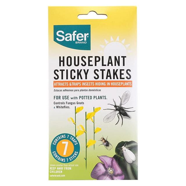 Safer Brand SF5026 Houseplant Sticky Stakes Insect Traps, 1 Pack, One Color