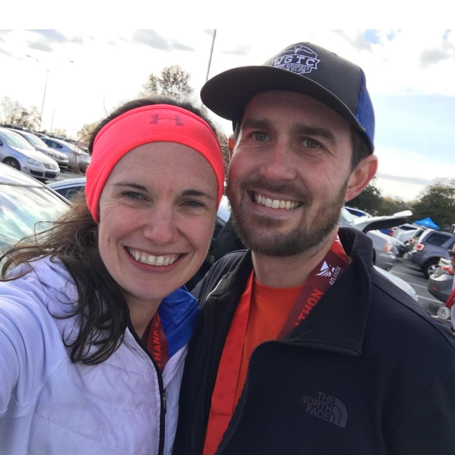 Our 1st picture together ever! Thanksgiving Day Half Marathon in Atlanta, GA (our 3rd date!) - November 2017