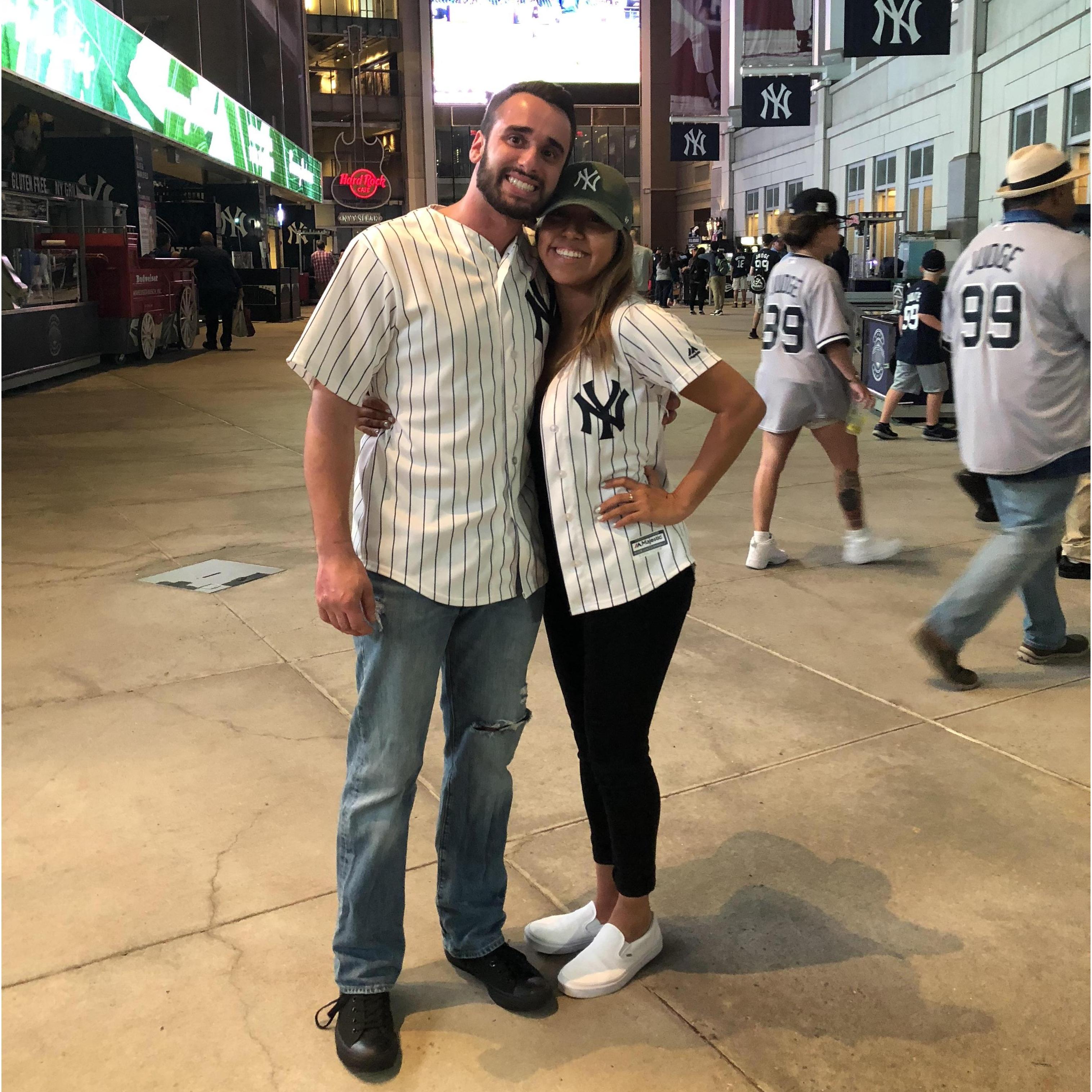 September 14th, 2018. "I surprised Devin with Yankees tickets on random Friday night. It was our first Yankees game". -Jasmin