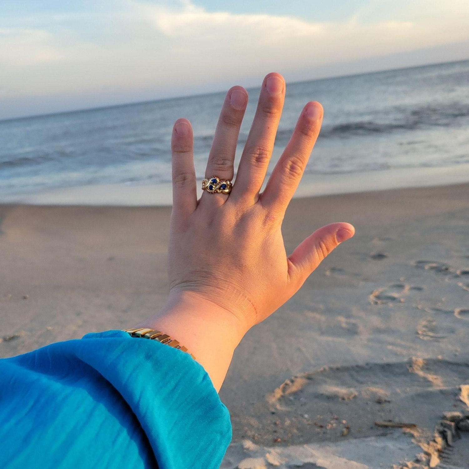 The beautiful ring Francis designed for Sophia!