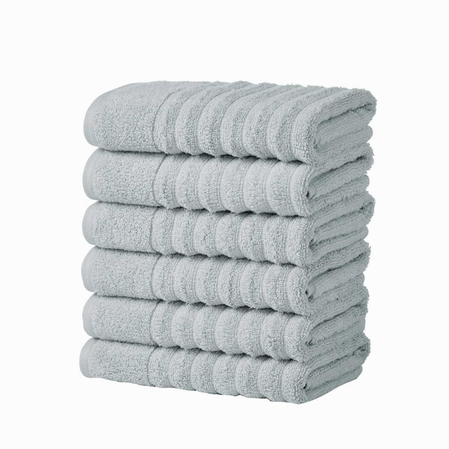 Luxury Cotton Ribbed Texture Towel Set - Great Bay Home .