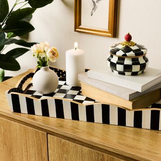 Courtly Check Wood Breakfast Tray
