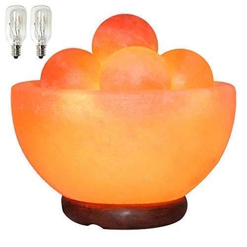 Himalayan Fire Bowl Salt Lamp with 6 Massage Balls Premium Quality Authentic from Pakistan