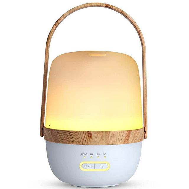 Cordless Essential Oil Diffusers, Rechargeable Portable Diffusers for Essential Oils, Wireless Aromatherapy Diffuser with Warm Light, Ultrasonic Cool Mist Oil Diffuser for Camping Travel Home - Blue