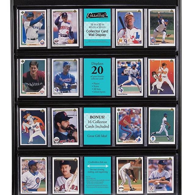MCS 16x20 Inch Collector Card Wall Display, Holds 20 Sports Cards, Black (52894)