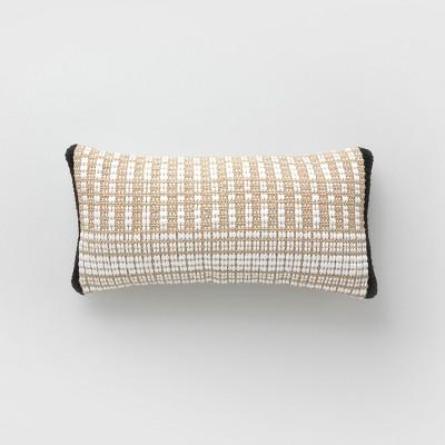 Oversize Lumbar Stripe Outdoor Pillow Natural/White - Project 62&#153;