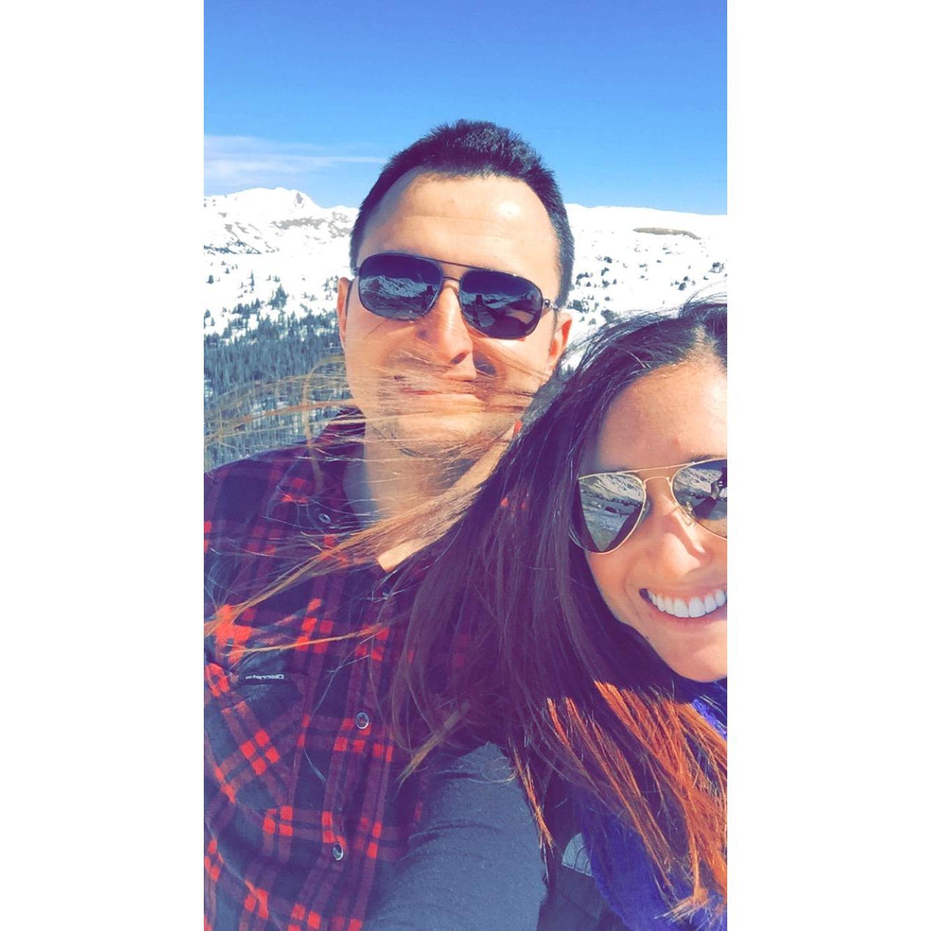 Dom made our relationship official on the top of Loveland Pass- another reason why the mountains are so special to us.