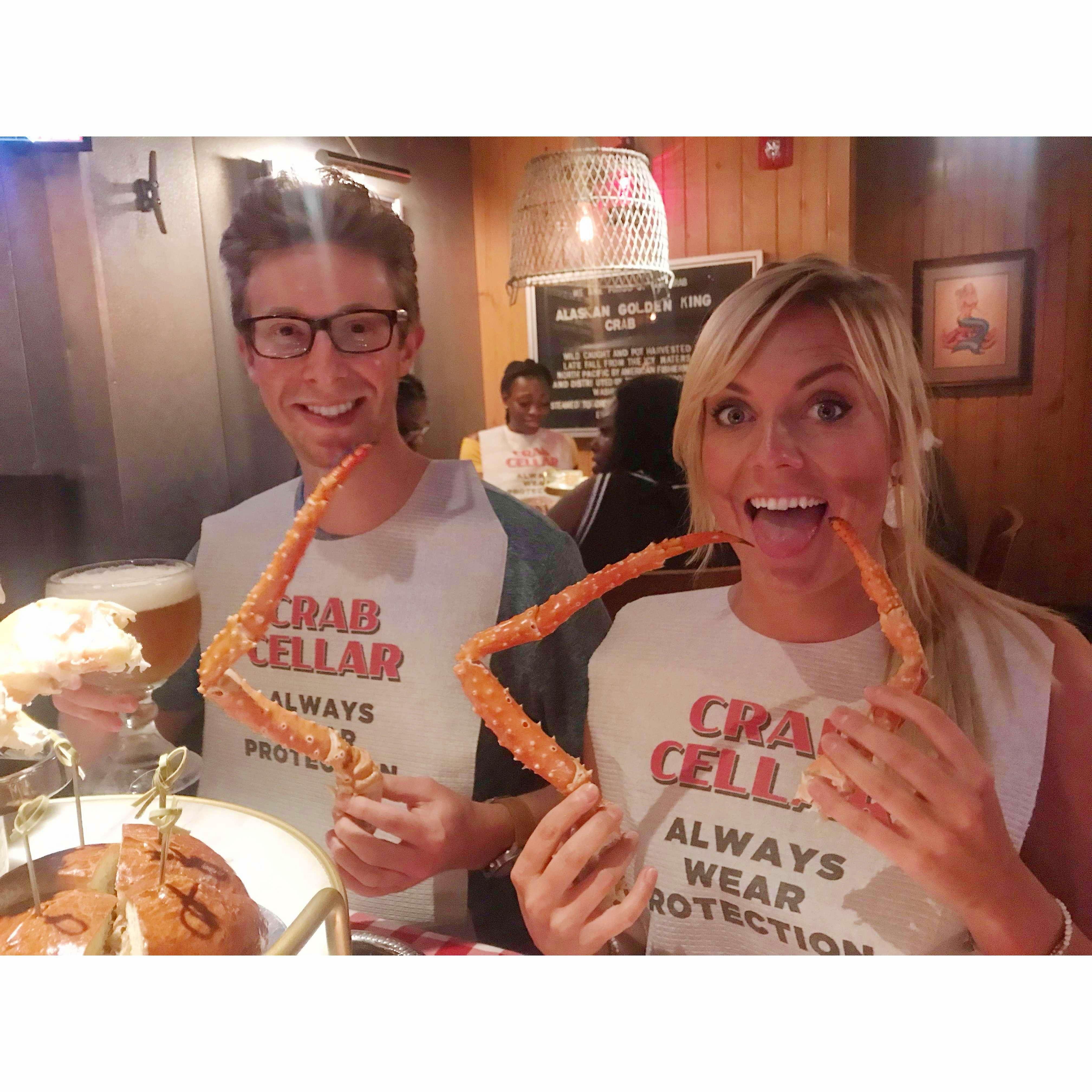 We love to eat! Mick had 18 Alaskan king crab legs at an all you can eat dinner