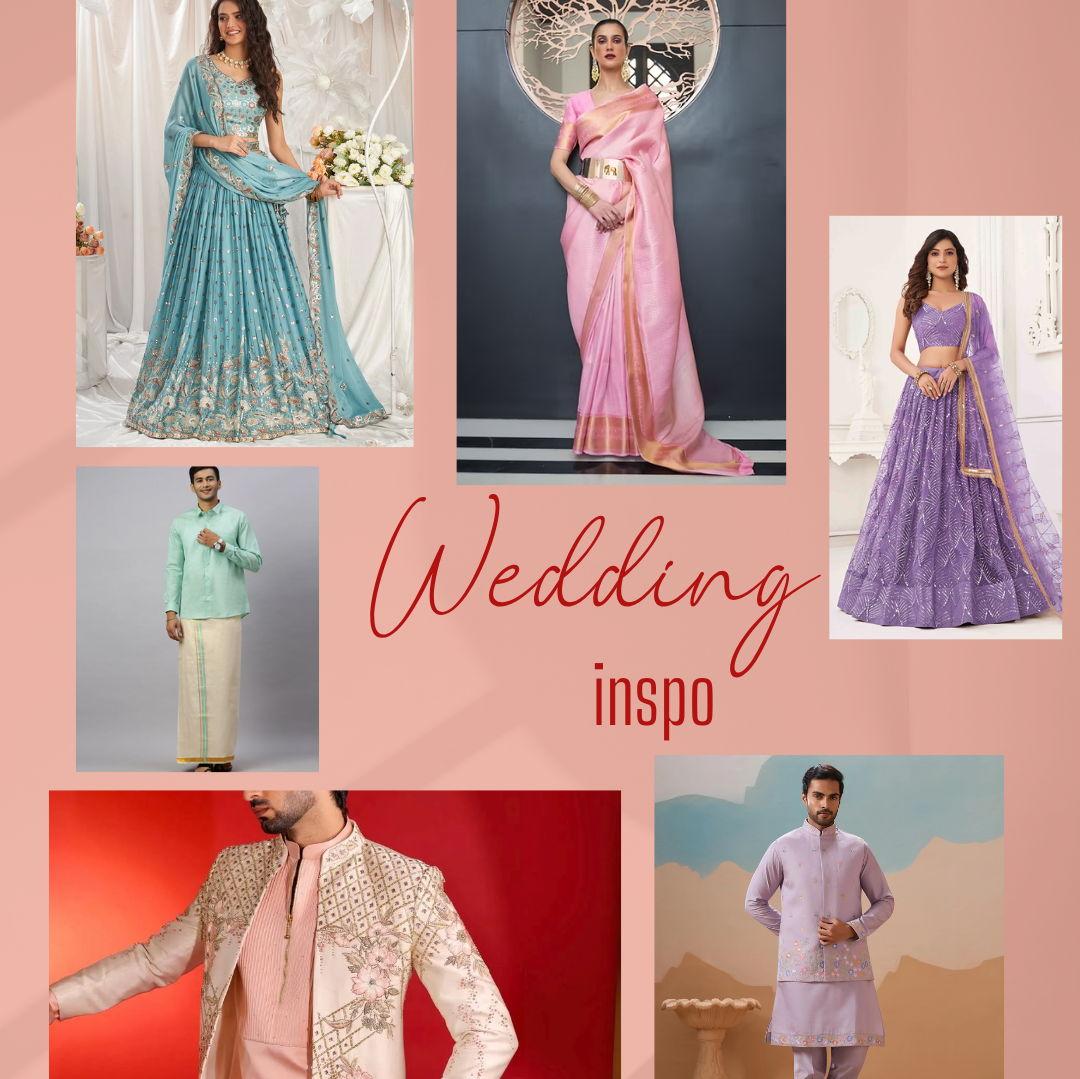 Traditional Indian attire preferred. Color shades include pastel and muted tones.