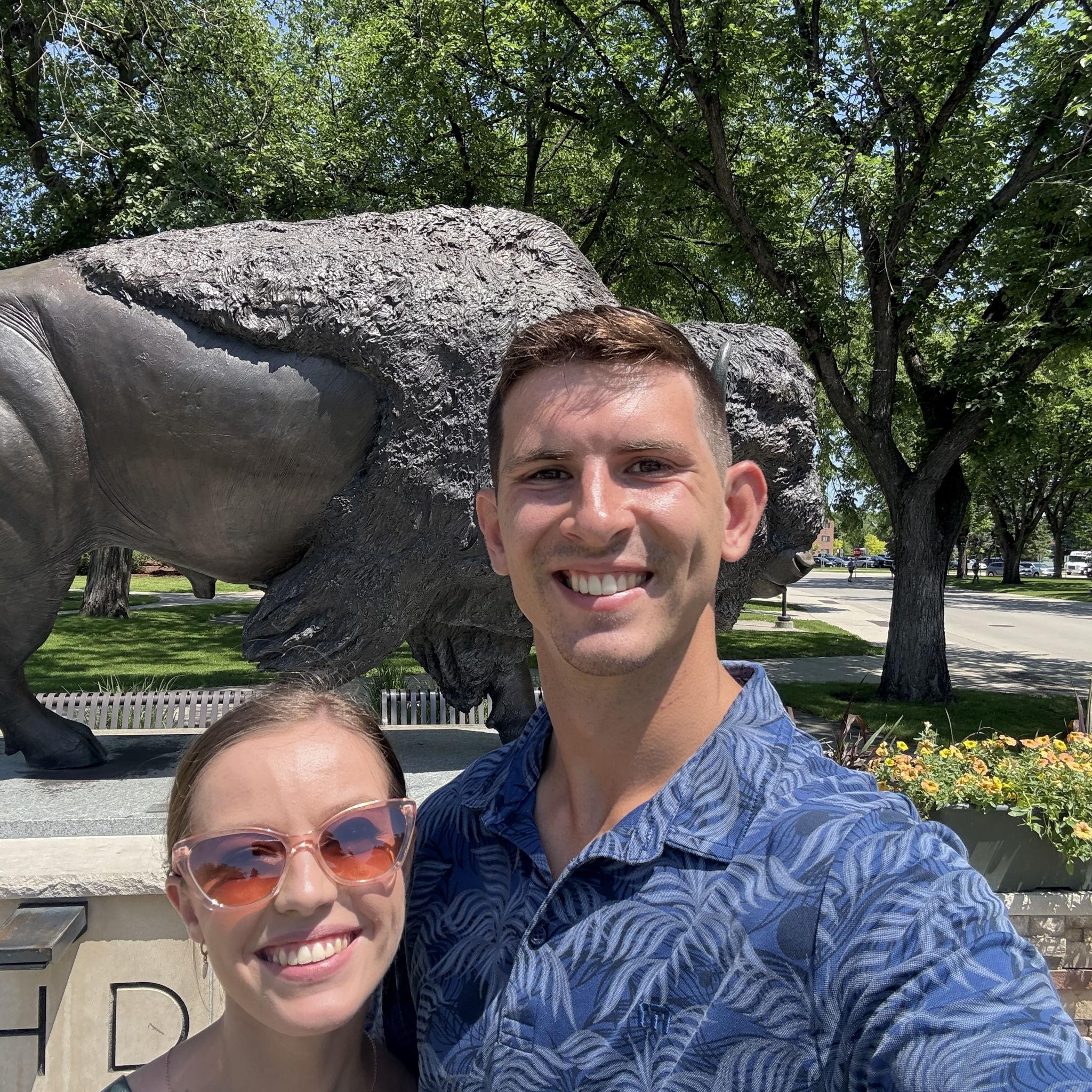 Maddie's first trip to the midwest, Adam showed her around NDSU.