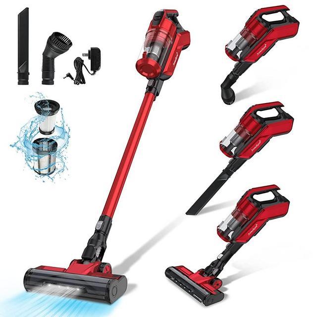 Cordless Stick Vacuum Cleaner, 7 in 1 Stick Vacuum Cordless Rechargeable， 24Kpa HEPA Filter Automatic Induction Vacuuming Cordless Stick Vacuum Cleaner for Home Hardwood Floor Carpet Pet Hair