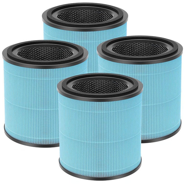 AP0601 Replacement Filters Compatible with AIRTOK Air Puri-fier, 4-in-1 H13 True HEPA Filters, High-Efficiency Activated Carbon Filter, AP0601-RF 4 Pack