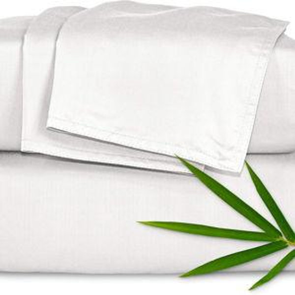 Pure Bamboo Queen Sheets (Queen, White)