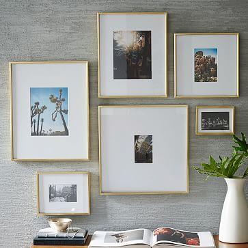 Square Gallery Frame - Polished Brass