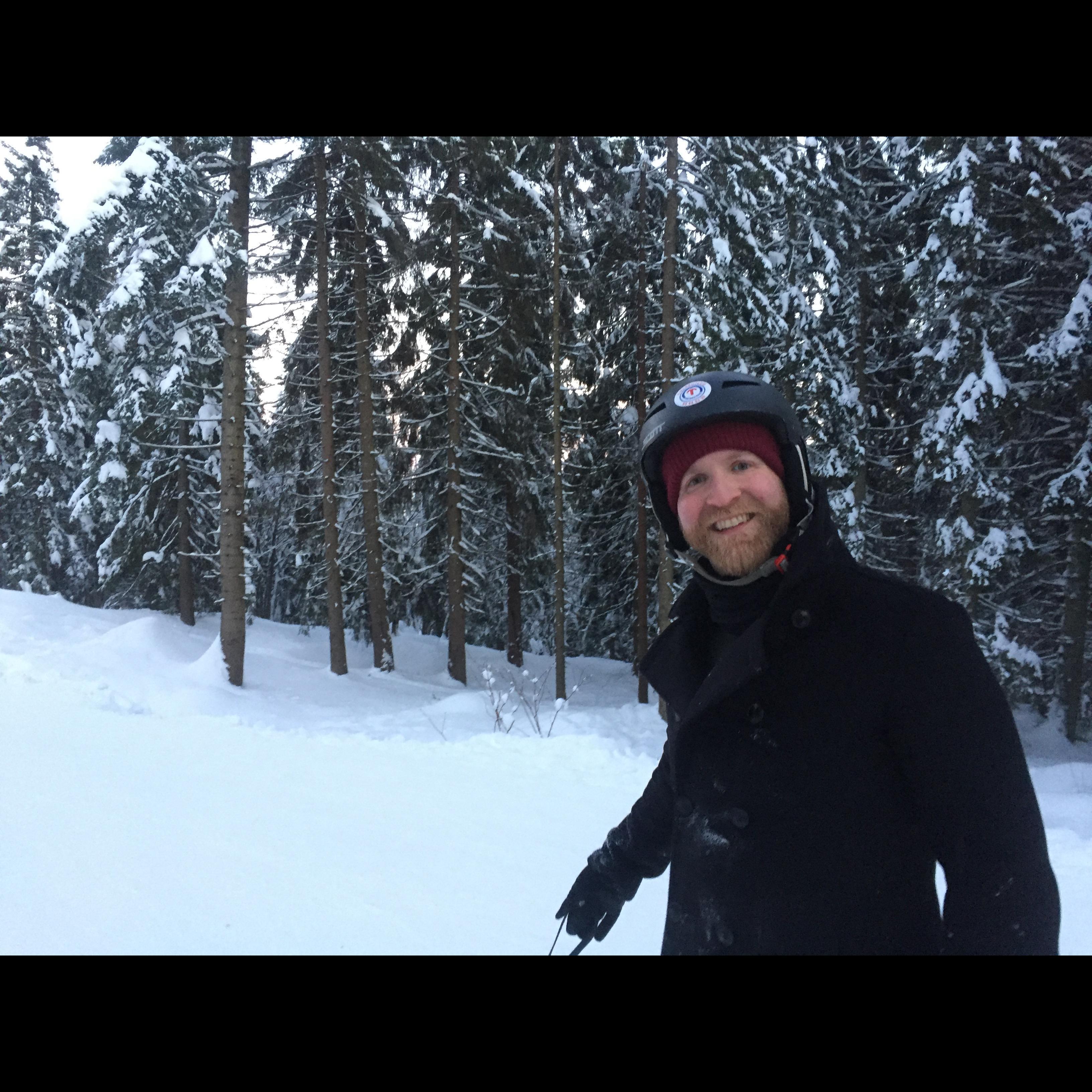 Sledding on the Olympic bobsledding run in Norway.