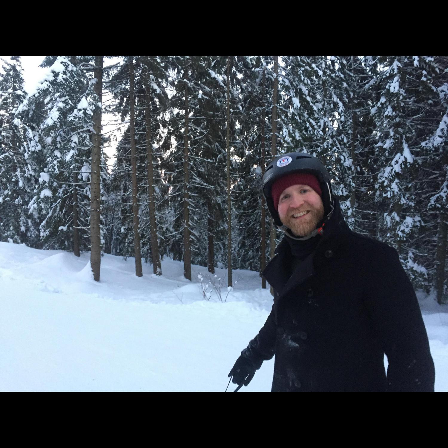 Sledding on the Olympic bobsledding run in Norway.