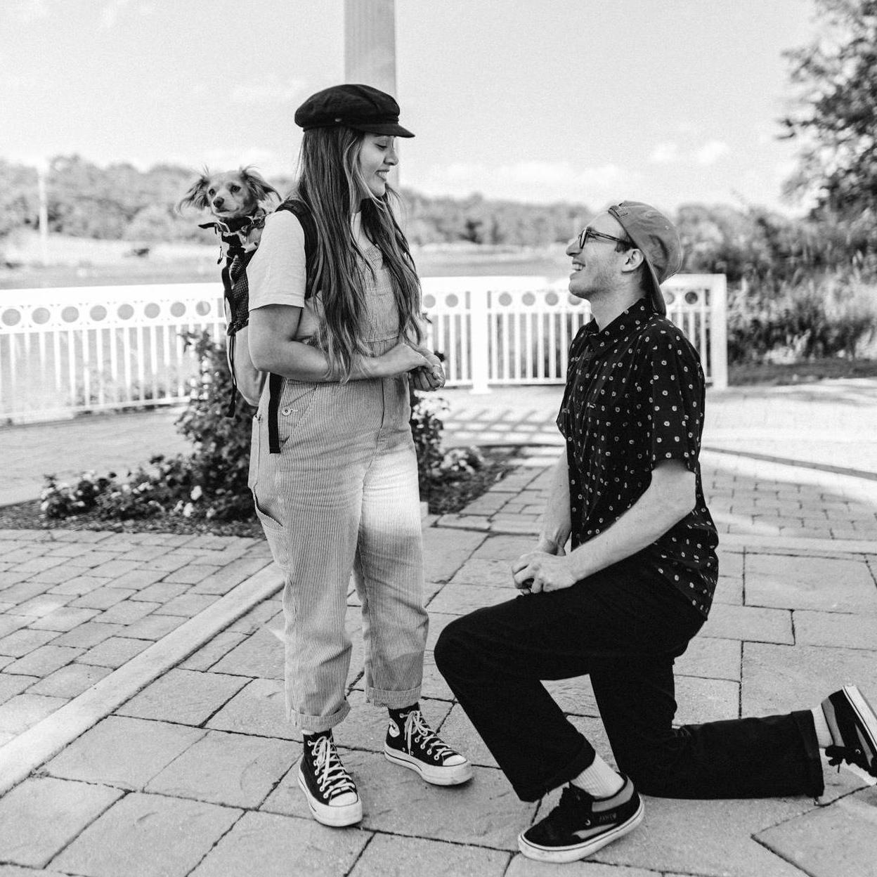 Kevin proposing - June 23, 2021 - St Marys - St Charles, IL