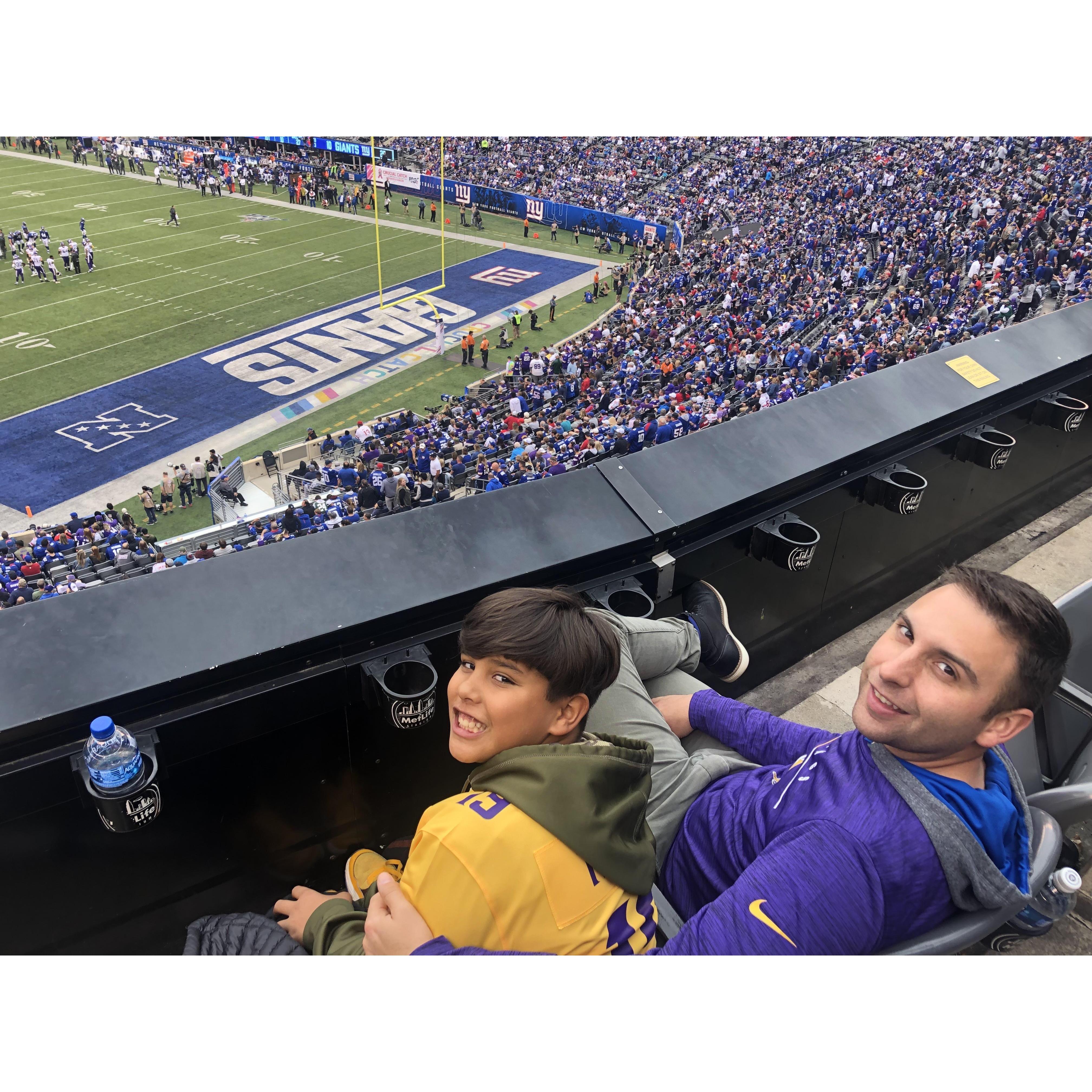Will's first Vikings Game! SKOL!