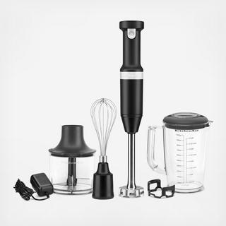 Cordless Hand Blender with Chopper and Whisk Attachment